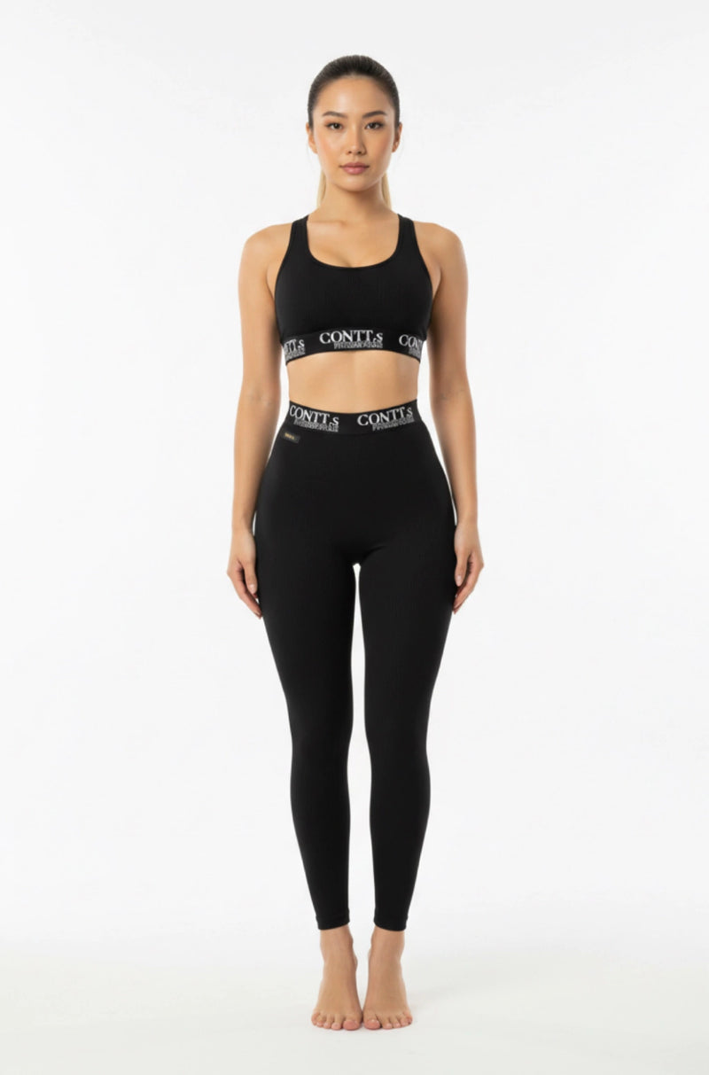 Conjunto legging comum de elástico e top