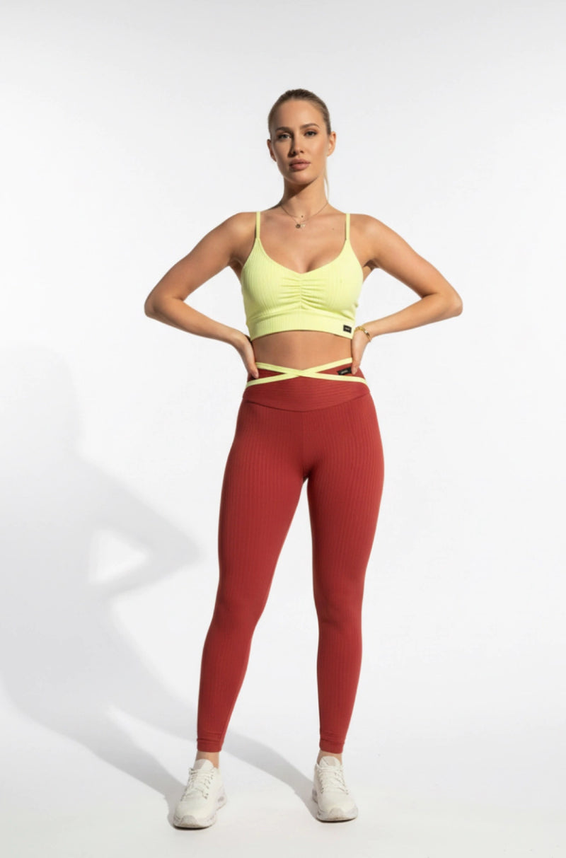 Conjunto legging comum jacquard áfrica e top
