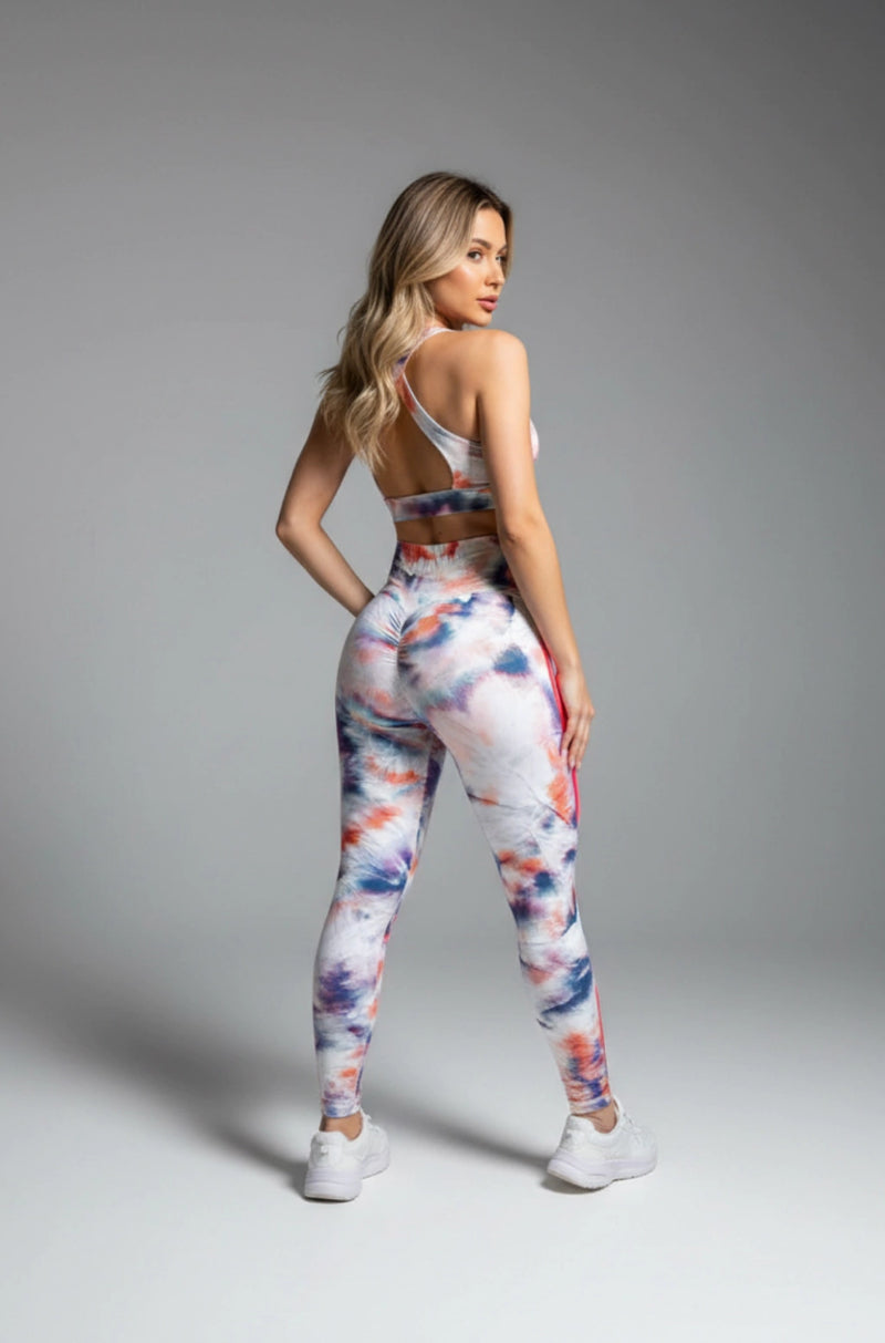 Legging empina bumbum tie dye exclusiva