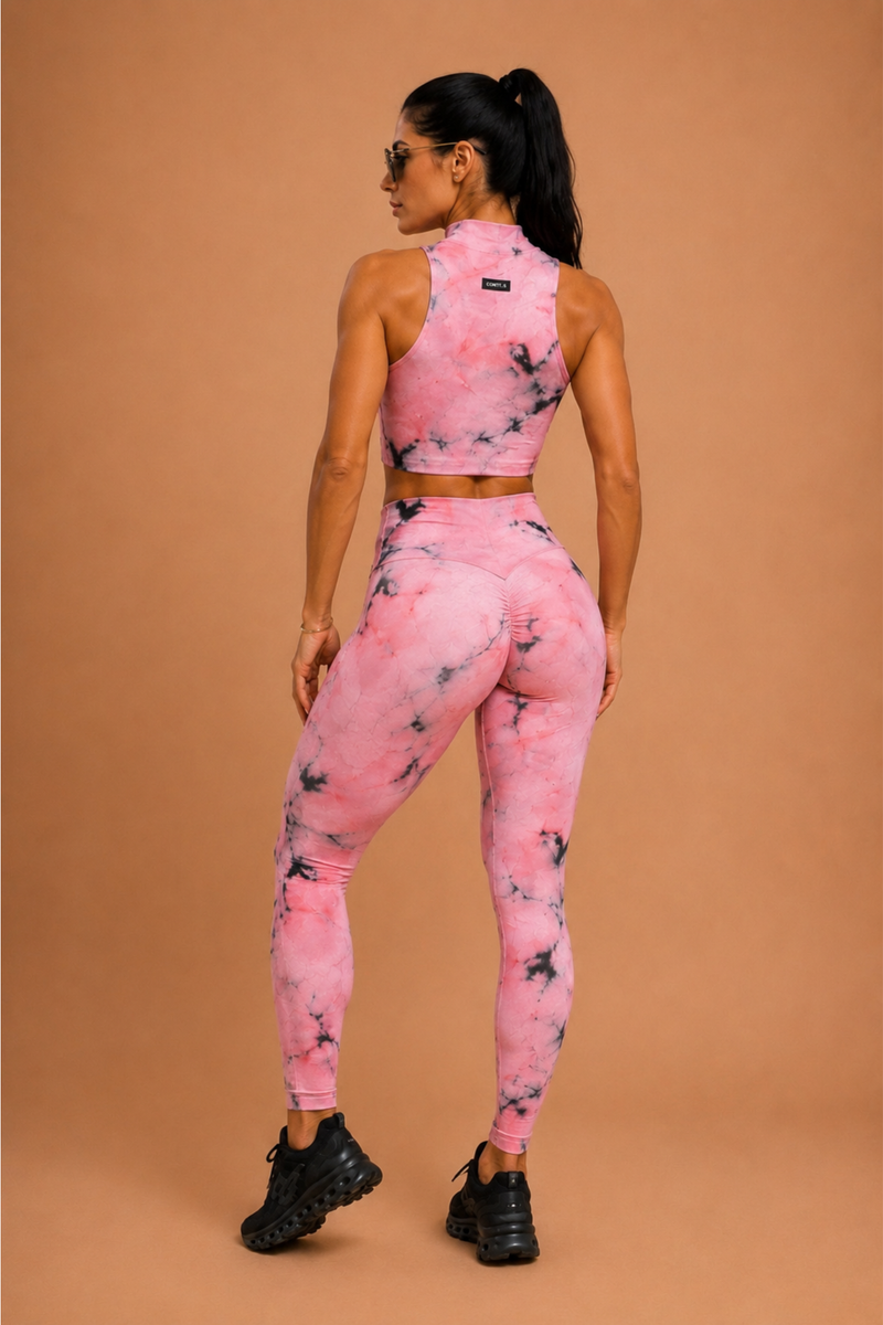 Conjunto Legging empina bumbum e Top electric rose