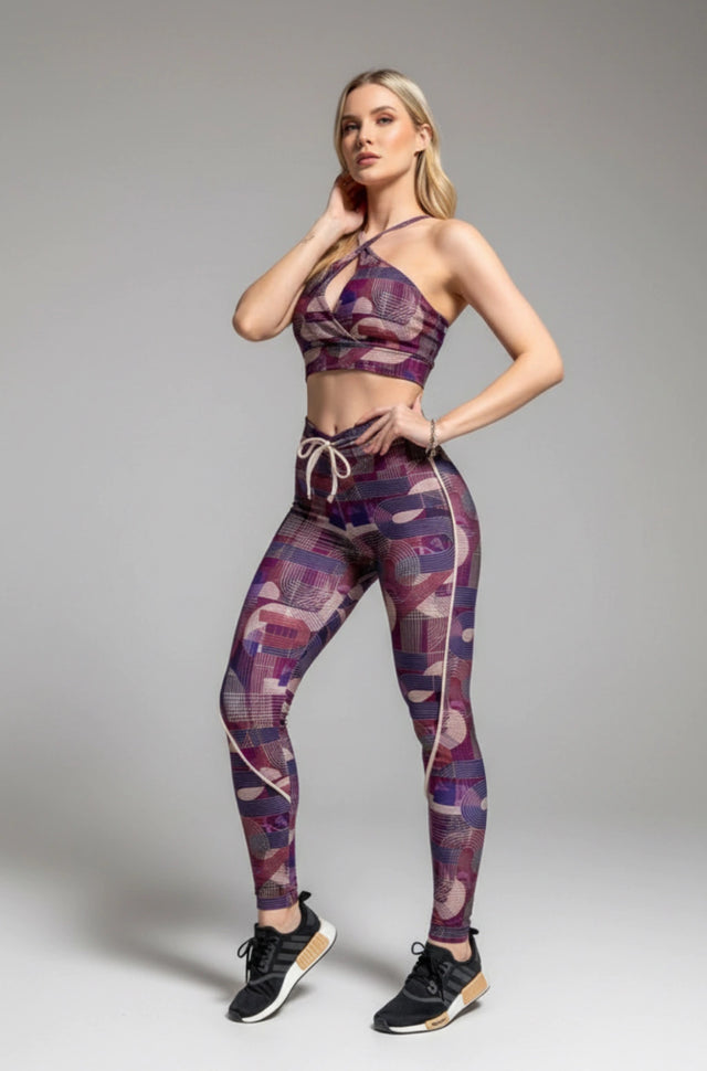 Legging cintura alta empina bumbum nakay rosa