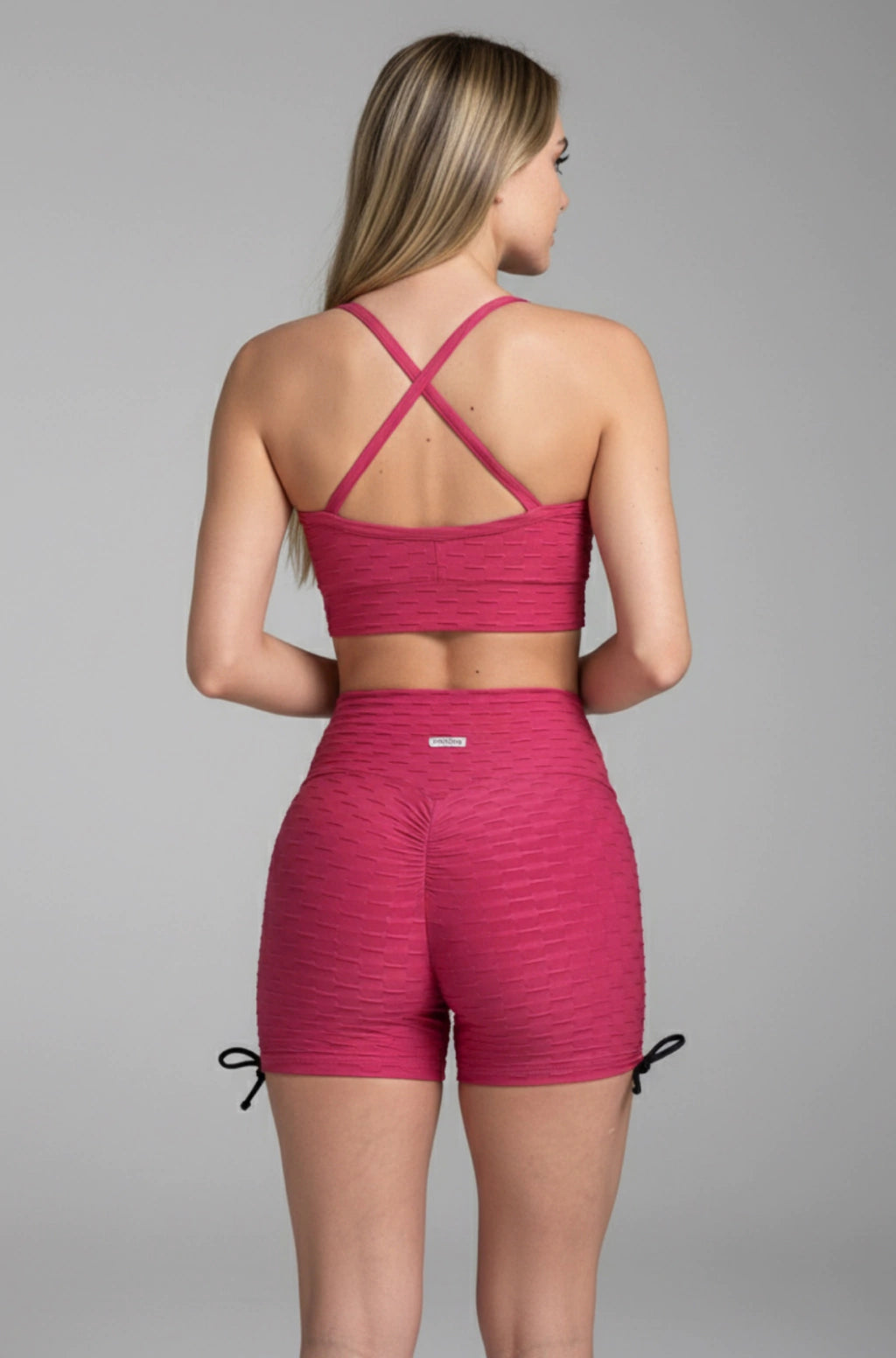 Short Empina Bumbum Brocado Rosa
