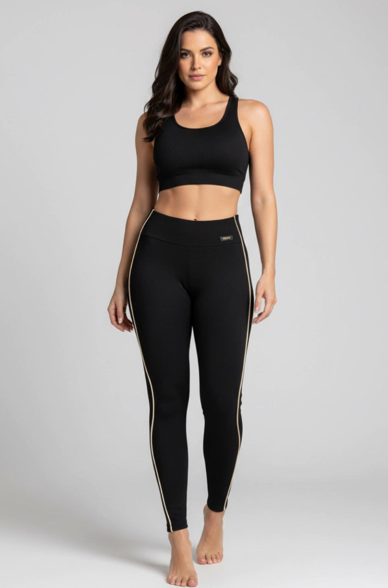 Legging empina bumbum cintura alta preta