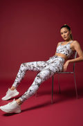 Legging cintura alta empina bumbum abstract