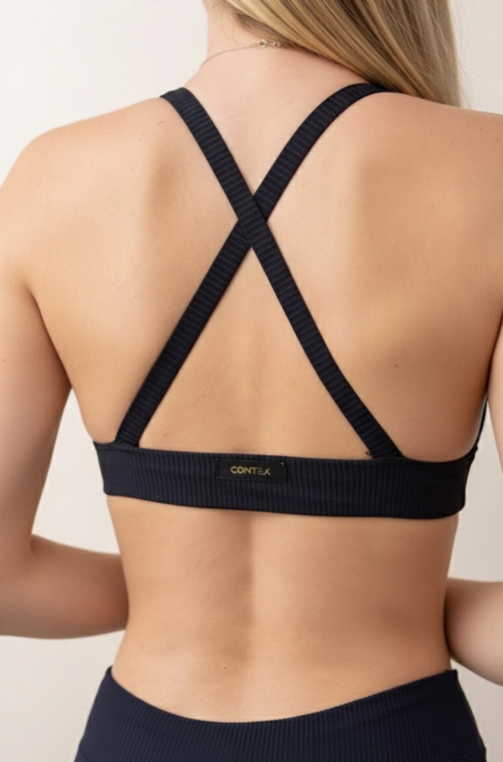 Conjunto Canelado Cintura Média e Top Milano Preto