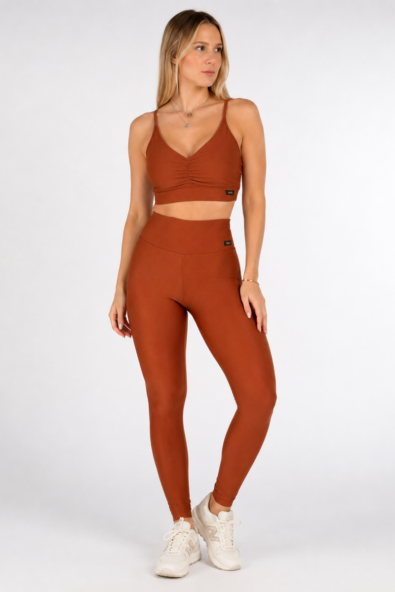 Conjunto Aura Legging + Top Bronze