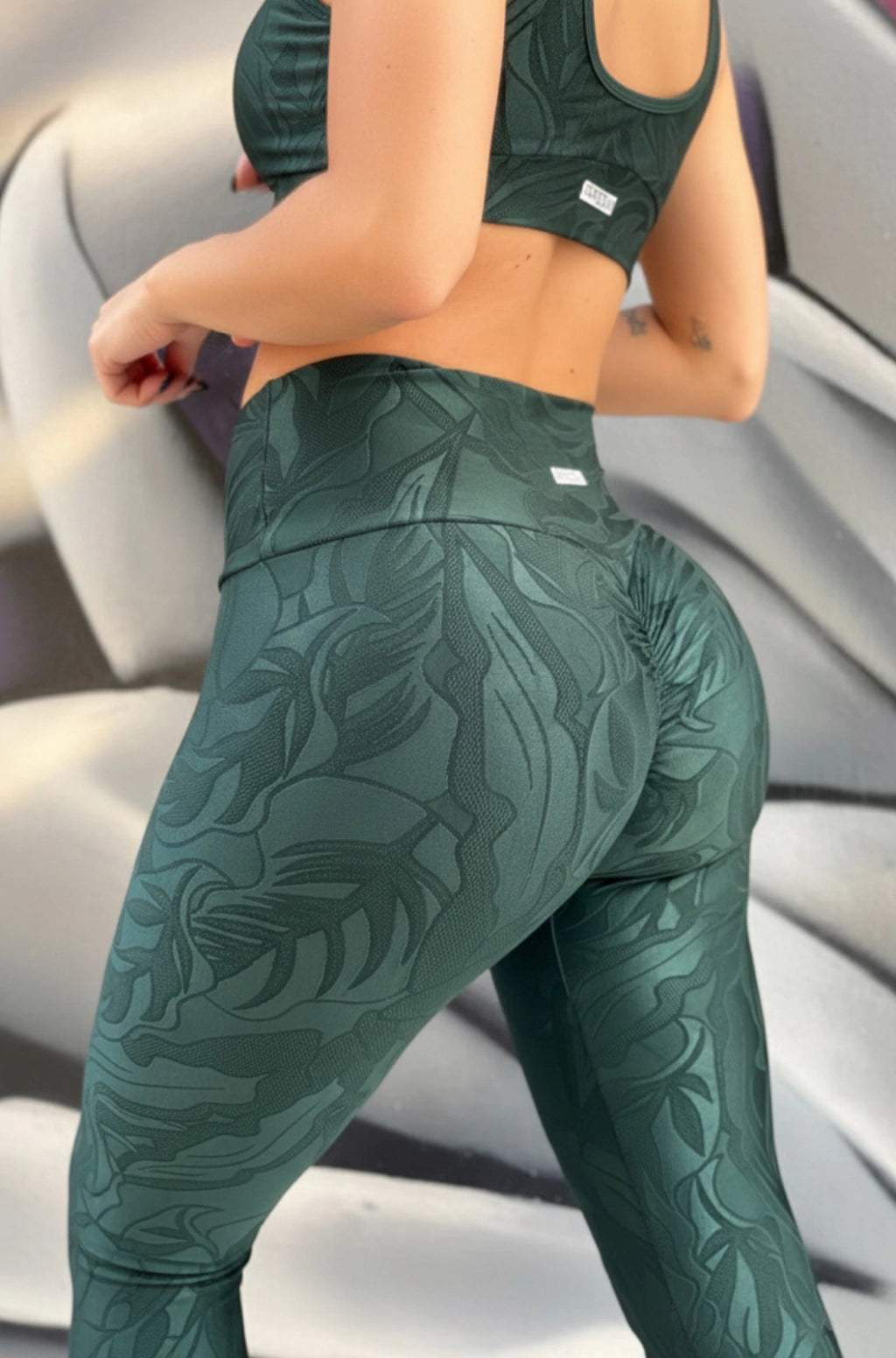 Legging Cintura Alta Empina Bumbum J-Winner Verde