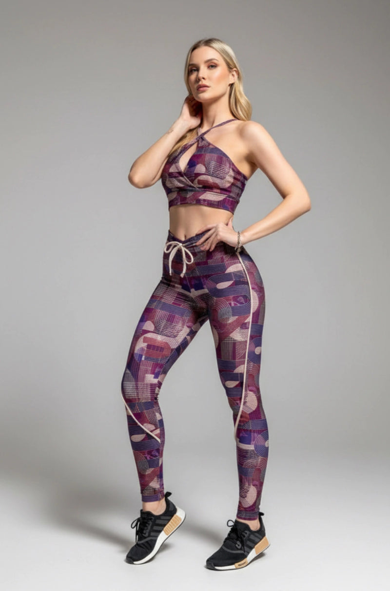 Legging cintura alta empina bumbum nakay rosa