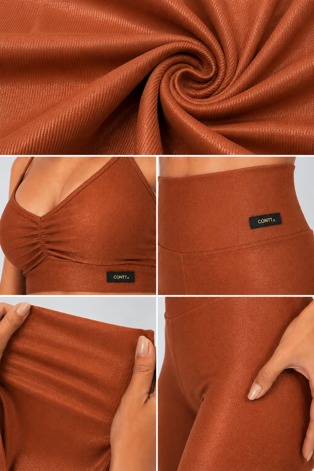 Conjunto Aura Legging + Top Bronze